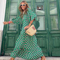 Lightweight floral-print summer dress with an airy, relaxed drape.