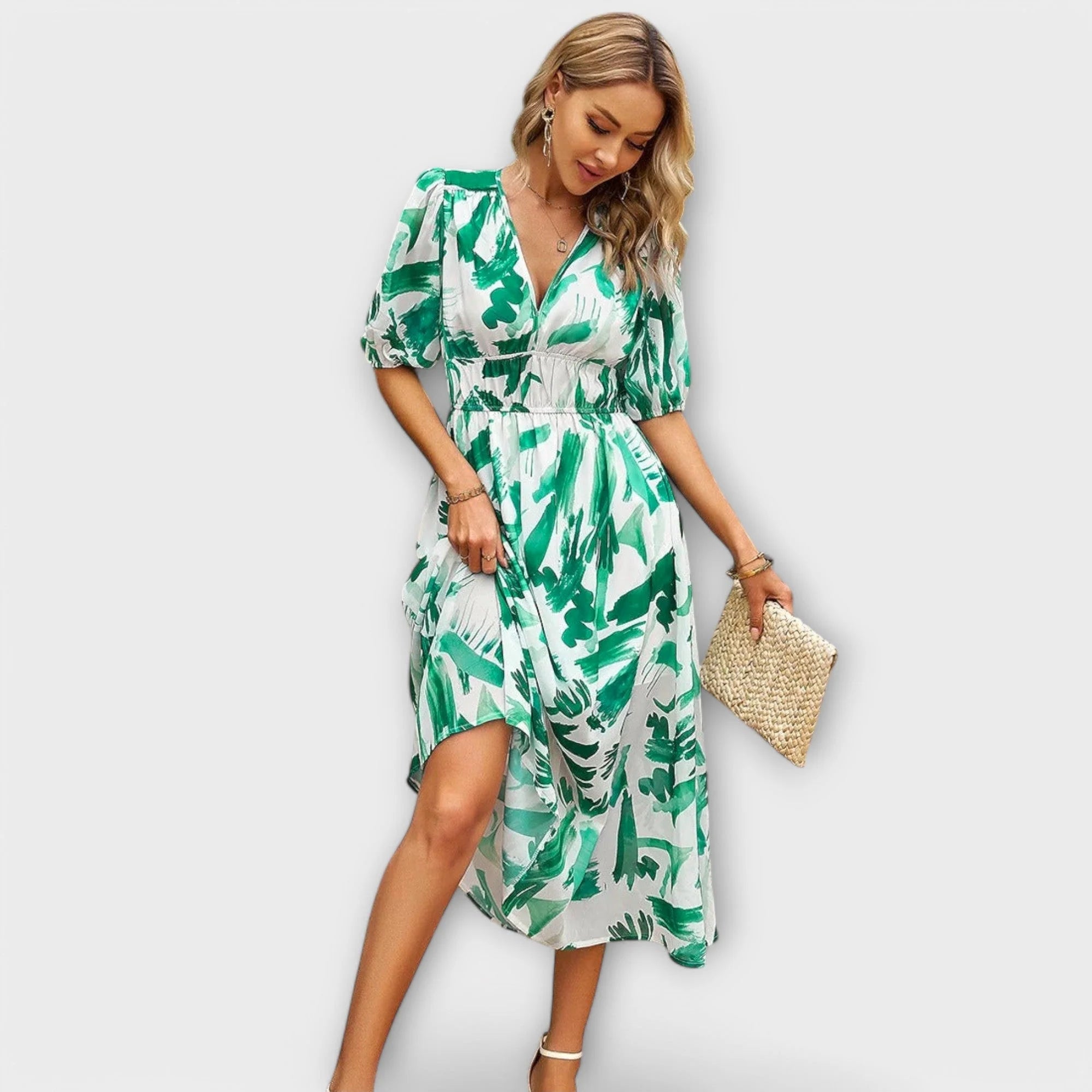 Zeraya™ – Elegant Midi Dress