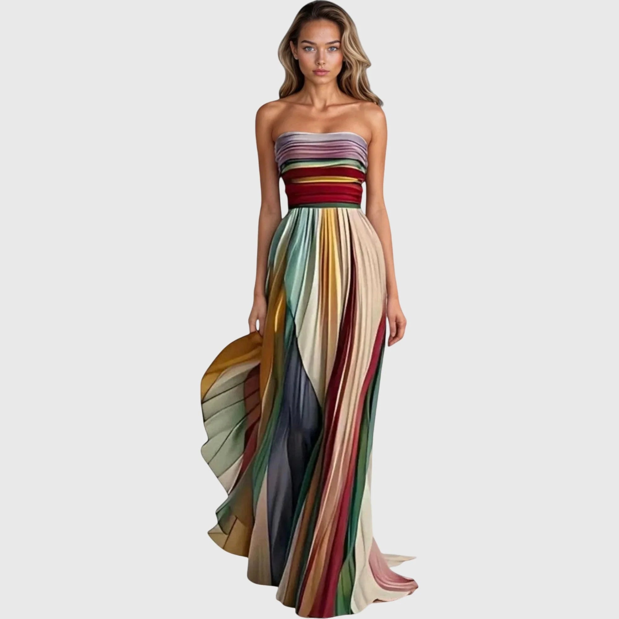 Long dress with a soft, breathable hand and a loose, flattering cut.