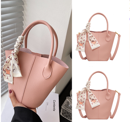Vegetable Basket Portable Bucket Bag Texture Messenger